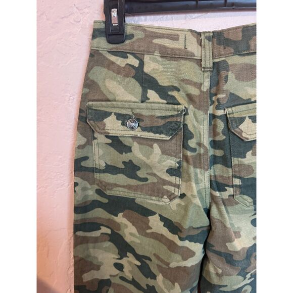 Free People Remy Camo Cropped Pants Size 26 - Picture 8 of 10